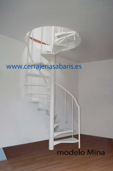 Escalera de caracol modelo Mina en inox