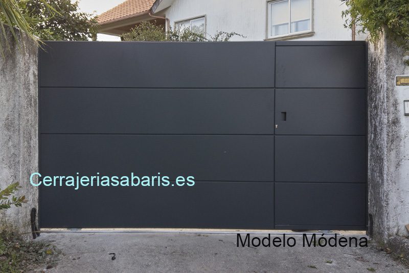 Cancela Módena en gris grafito
