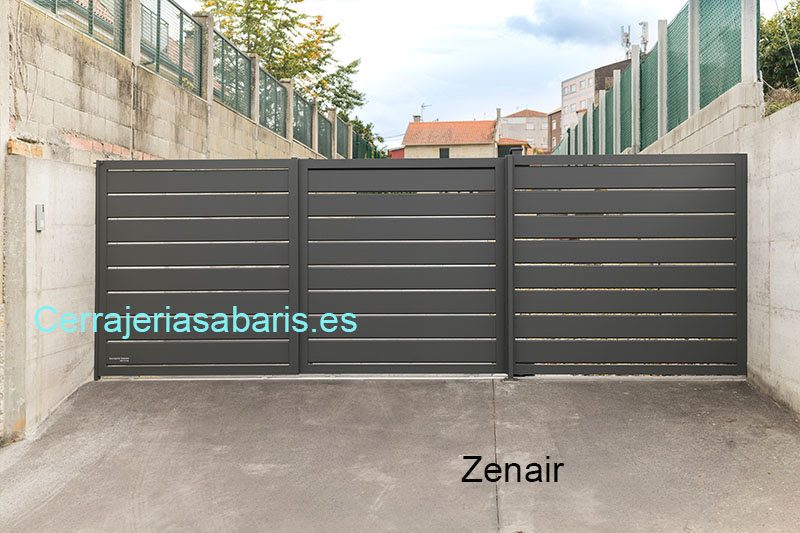 Portal corredero telescópico Zenair en gris